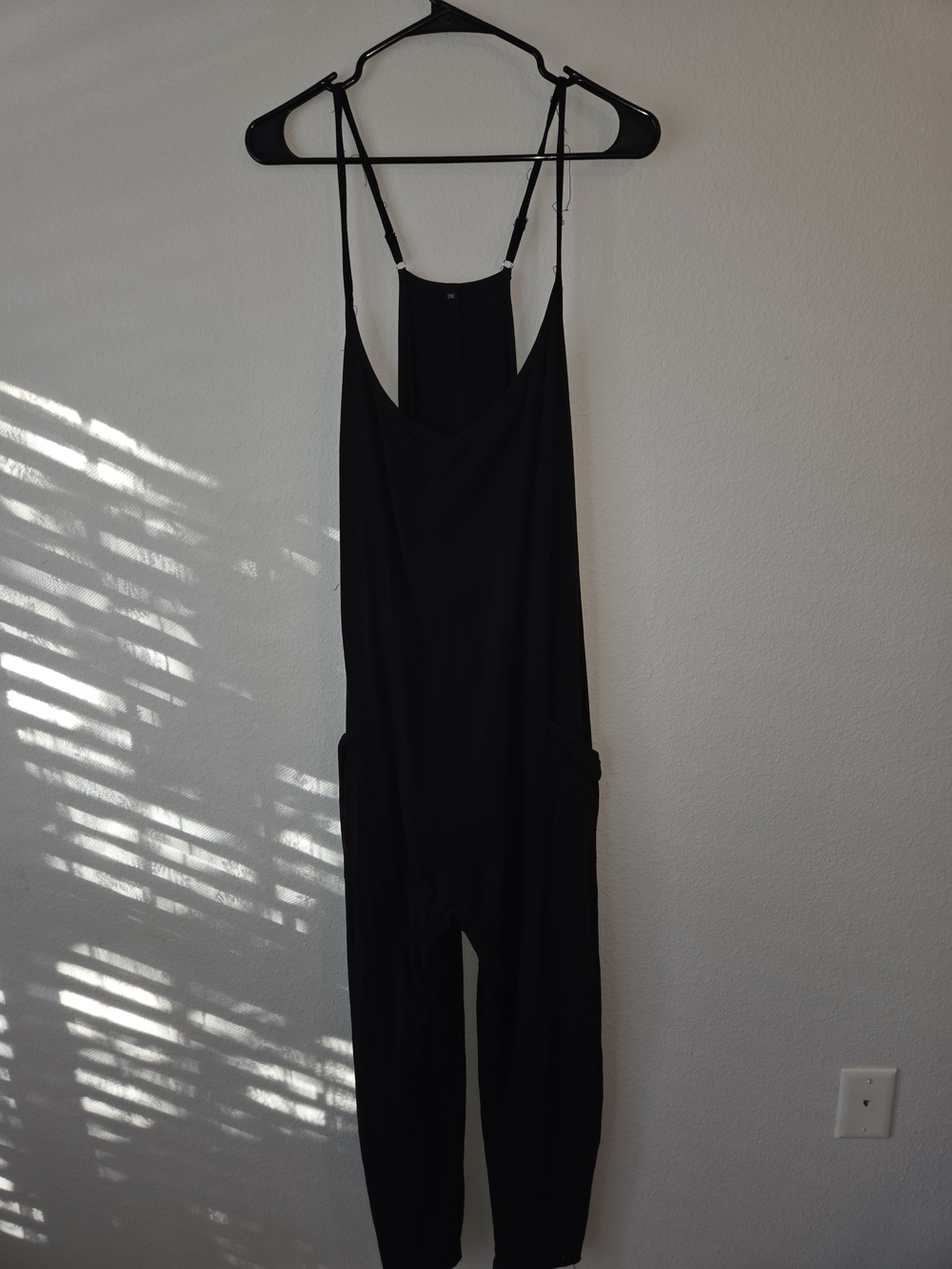 Black Women's Lightweight Jumpsuit with Adjustable Straps